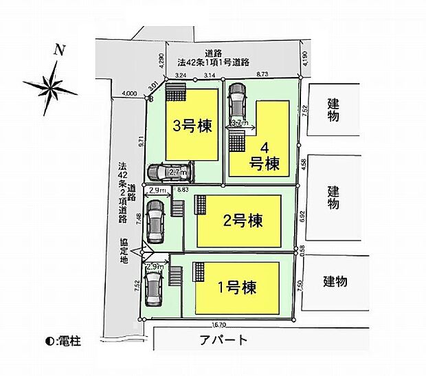 該当区画図:2号棟