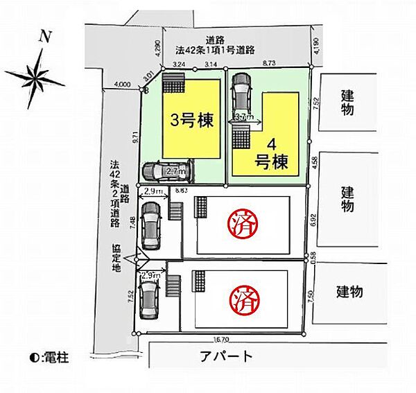 該当区画図：3号棟