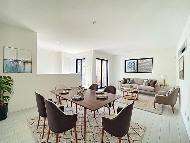 本画像はCGで作成しており、実際に現地に家具や照明は置かれておりません。また、価格に家具や照明の費用は含まれておりません。