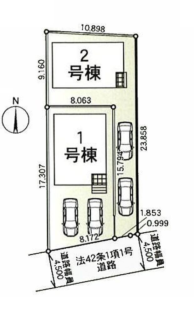 該当区画：2号棟