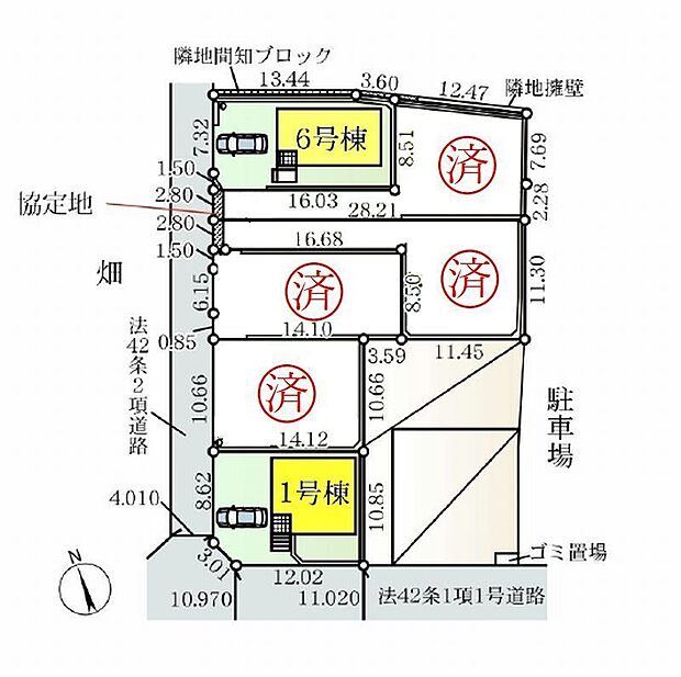 該当区画図：6号棟