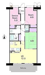 ネオステージ長後 2SLDKの間取図画像
