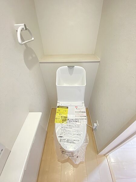清潔感あふれる空間で、いつでも気持ちよく使えるトイレ。