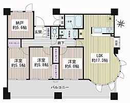ダイヤモンドマンションラ・セーヌ 3SLDKの間取図画像