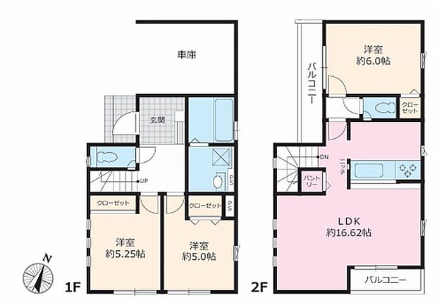 建物プラン例:建物価格1500万円、建物面積92.74m2