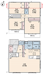 神奈川県大和市中央林間西５丁目14付近