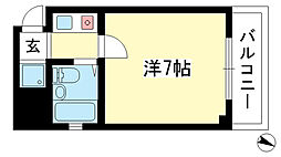 リーグレック元町 4階1Kの間取り