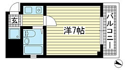 リーグレック元町 1Kの間取図画像