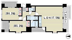 ワコーレエクセレント北町 2LDKの間取図画像