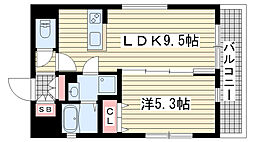 ルーミ東川崎 1LDKの間取図画像