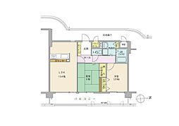 マリンプラザ2000 2LDKの間取図画像