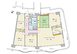 マリンキャット 4SLDKの間取図画像