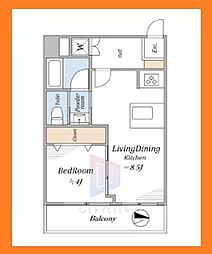 蒲田グリーンハイツ 1LDKの間取図画像