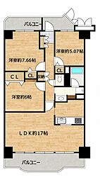 プレステージ青山 3LDKの間取図画像