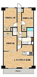 ダイアパレス青山弐番館 3LDKの間取図画像