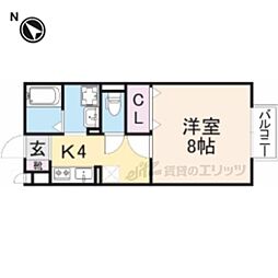 ピノ・カーサ 1Kの間取図画像