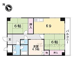 パレス南海 3LDKの間取図画像