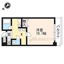 MMS-2 1Kの間取図画像