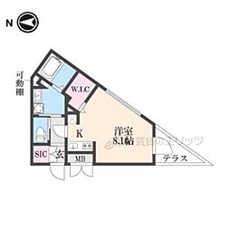 CASA+αOTSUKYO ワンルームの間取図画像