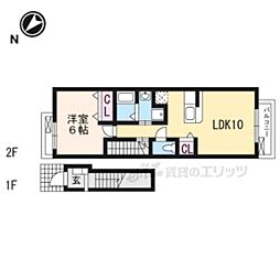 フェリシア-A 1LDKの間取図画像