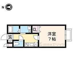 サンコート三雲 1Kの間取図画像