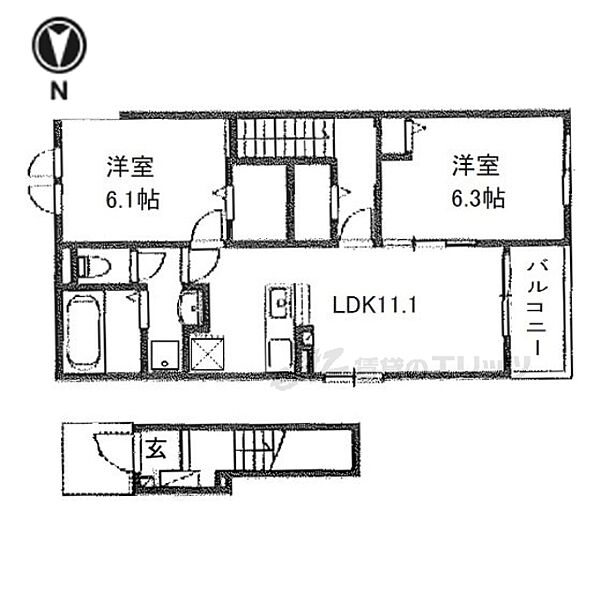 同じ建物の物件間取り写真 - ID:225005540547