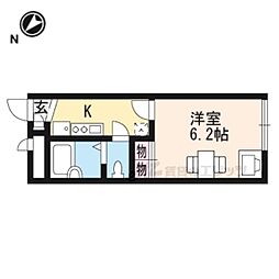 近江鉄道近江本線 ひこね芹川駅 徒歩15分の賃貸アパート 1階1Kの間取り