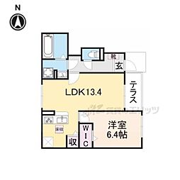 プラシード・アロッジオIV 1LDKの間取図画像