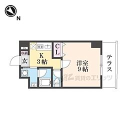 JR東海道・山陽本線 彦根駅 徒歩6分の賃貸マンション 1階1Kの間取り