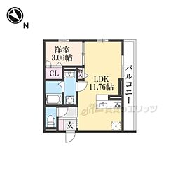 Ｖｉｅｎｔｏ彦根 3階1LDKの間取り