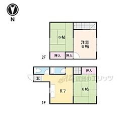 ハイツ岡入 1階3Kの間取り