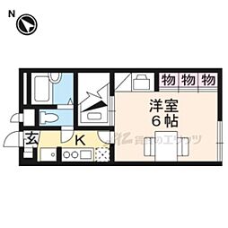 JR東海道・山陽本線 守山駅 バス27分 みづほ団地下車 徒歩2分の賃貸アパート 1階1Kの間取り