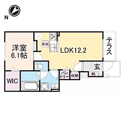 フェールシュバル 1階1LDKの間取り