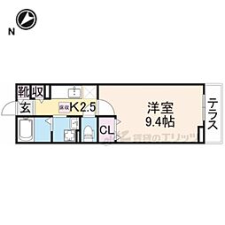 JR東海道・山陽本線 南彦根駅 徒歩14分の賃貸アパート 2階1Kの間取り