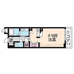 JR湖西線 唐崎駅 徒歩9分の賃貸アパート 3階1Kの間取り