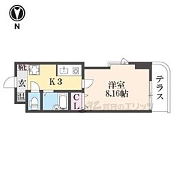 メゾン・ド・ムラジ2 1Kの間取図画像