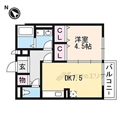セジュールH・A 1DKの間取図画像