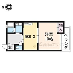 シャトー・ル・ラック 1DKの間取図画像