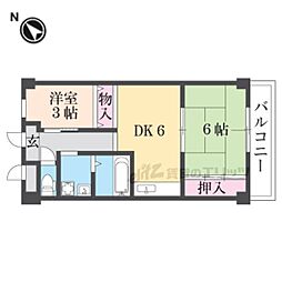 サン・リバージュ 2DKの間取図画像