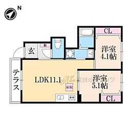 ラ・ルーチェ 2LDKの間取図画像