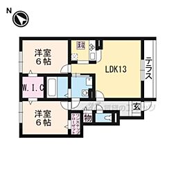 アビタシオン葉山 2LDKの間取図画像