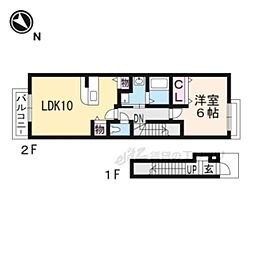 カーサ・フィオーレ 1LDKの間取図画像