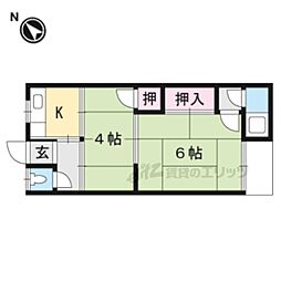 サニーハウス 2Kの間取図画像