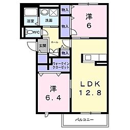 BEREO 2LDKの間取図画像