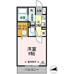 T.エテルネル 1Kの間取図画像