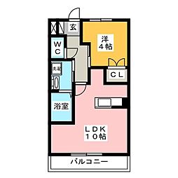 レグルス 1LDKの間取図画像