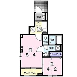 グランツ 2Kの間取図画像