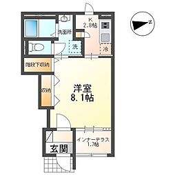 エスポアール秦野 1Kの間取図画像