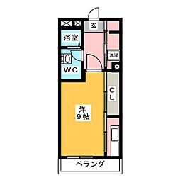 レフィナード ワンルームの間取図画像