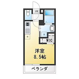 (仮)南矢名共同住宅 ワンルームの間取図画像